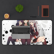 Load image into Gallery viewer, Makoto, Kyoko and Sayaka Mouse Pad (Desk Mat) With Laptop
