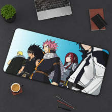 Load image into Gallery viewer, Fairy Tail Natsu Dragneel, Erza Scarlet, Gray Fullbuster, Gajeel Redfox Mouse Pad (Desk Mat) On Desk
