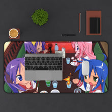 Load image into Gallery viewer, Lucky Star Konata Izumi, Kagami Hiiragi, Tsukasa Hiiragi, Miyuki Takara Mouse Pad (Desk Mat) With Laptop
