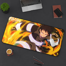 Load image into Gallery viewer, Fire Force Shinra Kusakabe Mouse Pad (Desk Mat) On Desk
