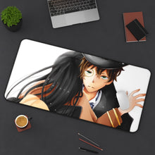 Load image into Gallery viewer, Eru Chitanda  And  Hōtarō Oreki Hugging Mouse Pad (Desk Mat) On Desk
