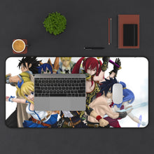 Load image into Gallery viewer, Fairy Tail Natsu Dragneel, Erza Scarlet, Gray Fullbuster, Lucy Heartfilia, Wendy Marvell Mouse Pad (Desk Mat) With Laptop
