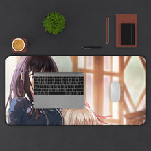 Load image into Gallery viewer, Lycoris Recoil Takina Inoue, Chisato Nishikigi Mouse Pad (Desk Mat) With Laptop
