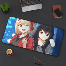 Load image into Gallery viewer, Lycoris Recoil Takina Inoue, Chisato Nishikigi Mouse Pad (Desk Mat) On Desk
