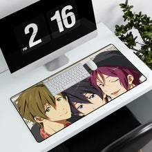 Load image into Gallery viewer, Free! Rin Matsuoka, Makoto Tachibana, Haruka Nanase Mouse Pad (Desk Mat) With Laptop
