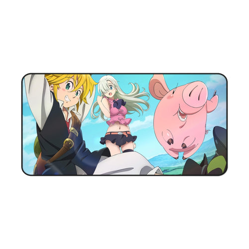The Seven Deadly Sins Meliodas, Hawk, Elizabeth Liones Mouse Pad (Desk Mat)