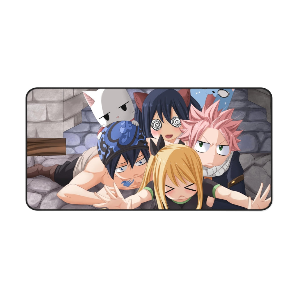Fairy Tail Natsu Dragneel, Gray Fullbuster, Lucy Heartfilia, Happy, Wendy Marvell Mouse Pad (Desk Mat)