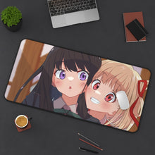 Load image into Gallery viewer, Lycoris Recoil Takina Inoue, Chisato Nishikigi Mouse Pad (Desk Mat) On Desk
