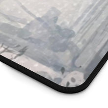 Load image into Gallery viewer, Girl walking on destroyed city street Mouse Pad (Desk Mat) Hemmed Edge
