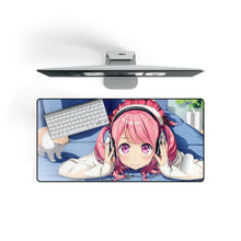 Load image into Gallery viewer, Anime Headphones Mouse Pad (Desk Mat) On Desk
