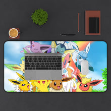 Load image into Gallery viewer, Eevee evolutions Mouse Pad (Desk Mat) With Laptop
