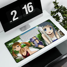 Load image into Gallery viewer, Anohana Meiko Honma, Naruko Anjou, Atsumu Matsuyuki Mouse Pad (Desk Mat) With Laptop
