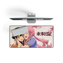 Load image into Gallery viewer, Mirai Nikki Yuno Gasai, Yukiteru Amano Mouse Pad (Desk Mat) On Desk
