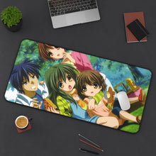 Load image into Gallery viewer, Clannad Tomoya Okazaki, Nagisa Furukawa, Fuuko Ibuki Mouse Pad (Desk Mat) On Desk
