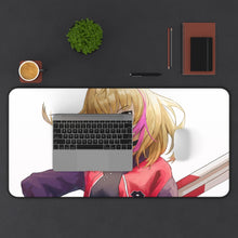 Load image into Gallery viewer, Wonder Egg Priority Rika Kawai Mouse Pad (Desk Mat) With Laptop
