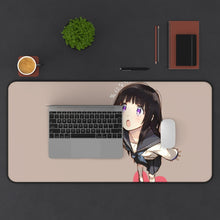 Load image into Gallery viewer, Eru Chitanda  Looking up Mouse Pad (Desk Mat) With Laptop

