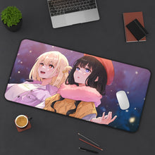 Load image into Gallery viewer, Lycoris Recoil Takina Inoue, Chisato Nishikigi Mouse Pad (Desk Mat) On Desk
