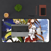 Load image into Gallery viewer, Leafa and Asuna Mouse Pad (Desk Mat) With Laptop
