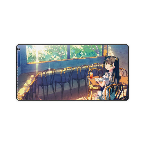 Morning Cafe Reading Mouse Pad (Desk Mat)