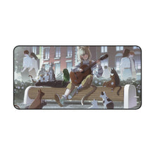 Load image into Gallery viewer, Cat Girl Playing The Guitar With Her Cat Friends Mouse Pad (Desk Mat)
