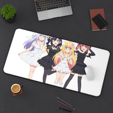 Load image into Gallery viewer, Gabriel DropOut Satanichia Kurumizawa Mcdowell, Gabriel Tenma White, Vignette Tsukinose April, Raphiel Shiraha Ainsworth Mouse Pad (Desk Mat) On Desk
