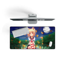 Load image into Gallery viewer, Anime Girl and Butterflies Mouse Pad (Desk Mat) On Desk
