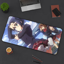Load image into Gallery viewer, Love, Chunibyo &amp; Other Delusions Rikka Takanashi, Shinka Nibutani, Kumin Tsuyuri Mouse Pad (Desk Mat) On Desk
