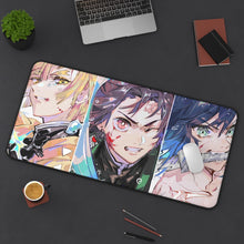 Load image into Gallery viewer, Inosuke Hashibira Zenitsu Agatsuma Mouse Pad (Desk Mat) On Desk
