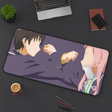 Load image into Gallery viewer, Gamers! Aguri, Keita Amano Mouse Pad (Desk Mat) On Desk
