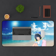 Load image into Gallery viewer, Nagi No Asukara Mouse Pad (Desk Mat) With Laptop
