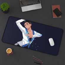 Load image into Gallery viewer, Yuri!!! On Ice Mouse Pad (Desk Mat) On Desk
