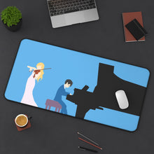 Load image into Gallery viewer, Arima and Kaori Mouse Pad (Desk Mat) On Desk
