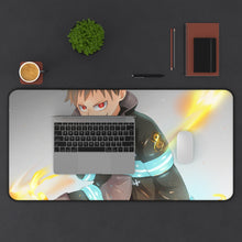 Load image into Gallery viewer, Fire Force Shinra Kusakabe Mouse Pad (Desk Mat) With Laptop
