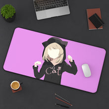 Load image into Gallery viewer, Neko chan | Flat desain no watermark Mouse Pad (Desk Mat) On Desk
