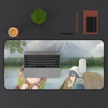 Load image into Gallery viewer, Laid-Back Camp by Mouse Pad (Desk Mat) With Laptop
