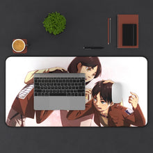 Load image into Gallery viewer, Eren Jäger,Mikasa Ackerman and Carla Yeager Mouse Pad (Desk Mat) With Laptop
