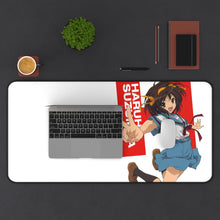 Load image into Gallery viewer, Haruhi Mouse Pad (Desk Mat) With Laptop
