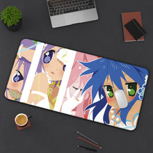 Load image into Gallery viewer, Lucky Star Konata Izumi, Kagami Hiiragi, Tsukasa Hiiragi, Miyuki Takara Mouse Pad (Desk Mat) On Desk
