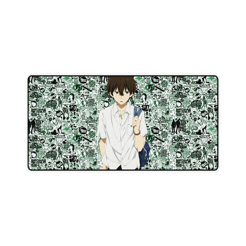 Hōtarō Oreki Going to school Mouse Pad (Desk Mat)