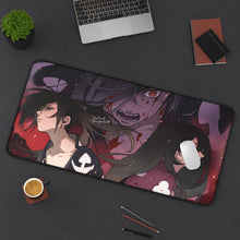 Load image into Gallery viewer, Hyakkimaru and Mio Mouse Pad (Desk Mat) On Desk
