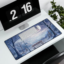 Load image into Gallery viewer, Snowy Bench in Park Mouse Pad (Desk Mat) With Laptop
