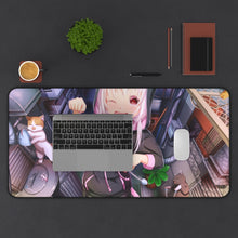 Load image into Gallery viewer, Neko Girl Mouse Pad (Desk Mat) With Laptop
