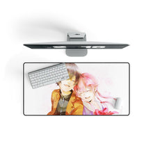 Load image into Gallery viewer, Mirai Nikki Yuno Gasai, Yukiteru Amano Mouse Pad (Desk Mat) On Desk
