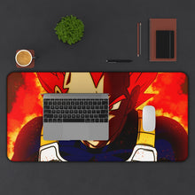Load image into Gallery viewer, Super Saiyan God Vegeta Mouse Pad (Desk Mat) With Laptop
