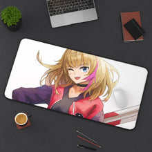 Load image into Gallery viewer, Wonder Egg Priority Rika Kawai Mouse Pad (Desk Mat) On Desk
