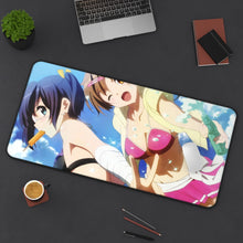 Load image into Gallery viewer, Love, Chunibyo &amp; Other Delusions Rikka Takanashi, Shinka Nibutani Mouse Pad (Desk Mat) On Desk
