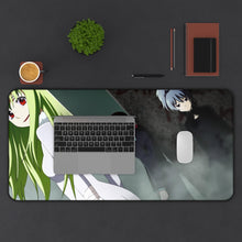Load image into Gallery viewer, Darker Than Black Yin, Misaki Kirihara, Amber Mouse Pad (Desk Mat) With Laptop

