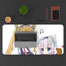 Load image into Gallery viewer, Miss Kobayashi&#39;s Dragon Maid Kanna Kamui, Kobayashi San Chi No Maid Dragon, Tohru Mouse Pad (Desk Mat) With Laptop
