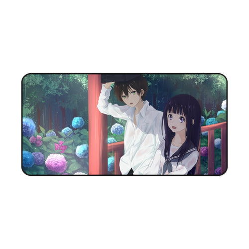 Eru Chitanda  And  Hōtarō Oreki in the rain Mouse Pad (Desk Mat)