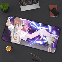 Load image into Gallery viewer, A Certain Scientific Railgun Mikoto Misaka, Kuroko Shirai Mouse Pad (Desk Mat) On Desk
